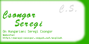 csongor seregi business card